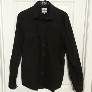 Black collared shirt